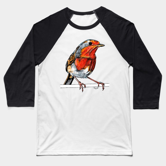 Red Robin Baseball T-Shirt by adam-bullock